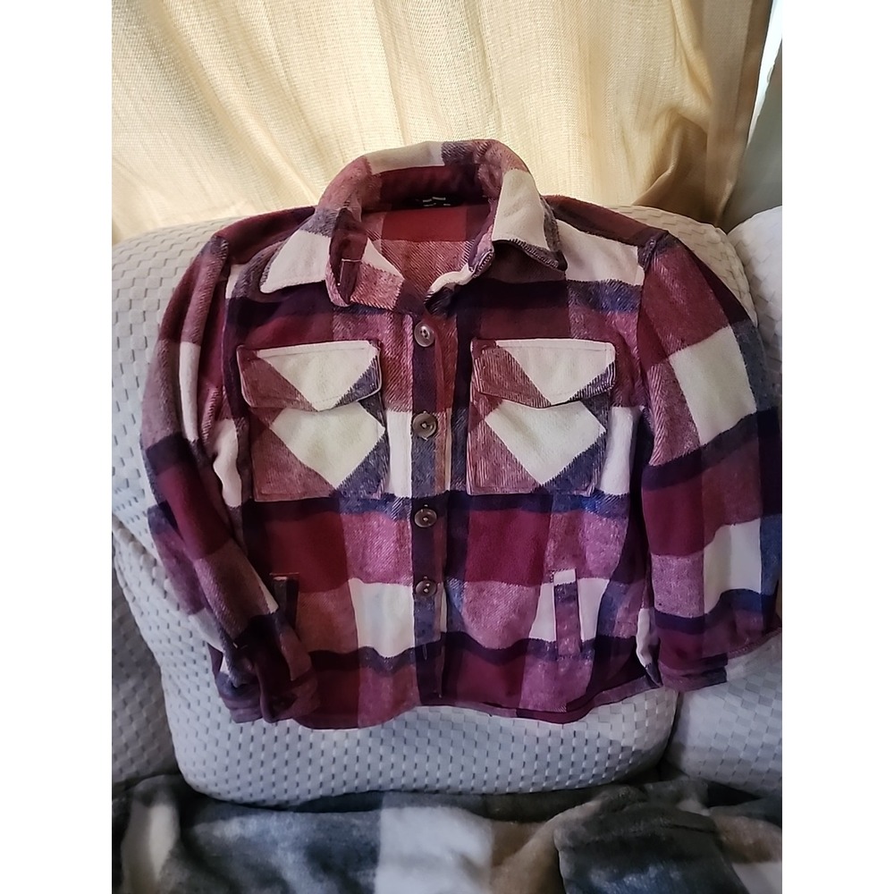 Girls Plaid Shacket